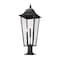 Z-Lite Gannon 3 Light Outdoor Pier Mounted Fixture, 12in. W x 33.5in. H, Black 5008PHXLR-533PM-BK - alternate 4
